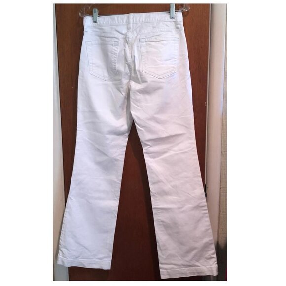GAP LONG & LEAN STRETCH, WHITE, JEANS, SIZE 6R, BOOT CUT/FLARE - Picture 3 of 9